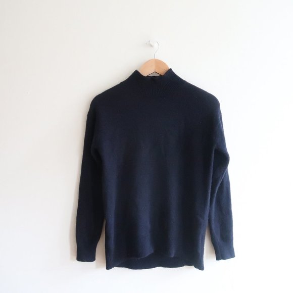 Uniqlo Sweaters - Navy 100% Wool Turtleneck